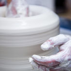 Albert Montserrat at work in his studio